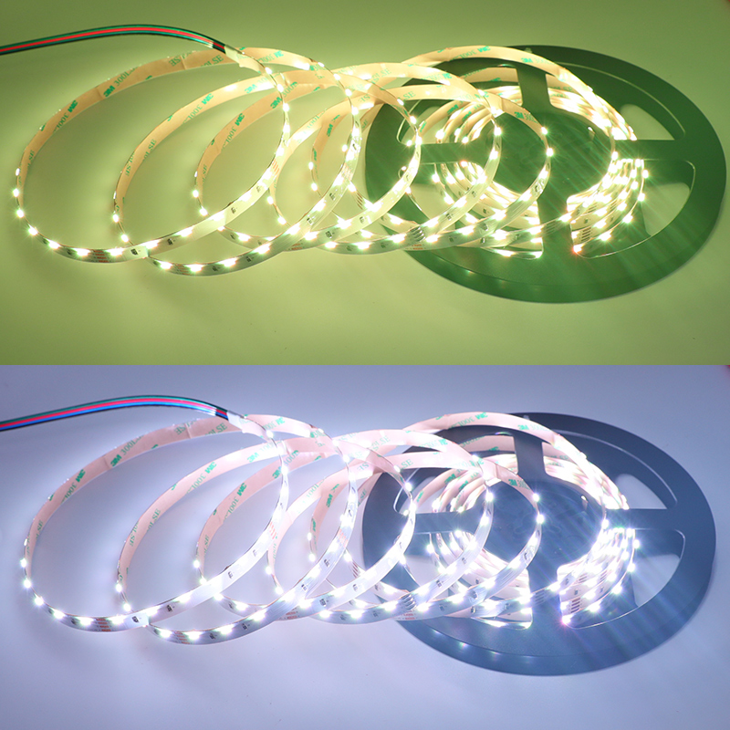 Single Row Color Changing Side Emitting Series DC24V 4713SMD 300LEDs Flexible RGB LED Strips 16.4ft For Sale